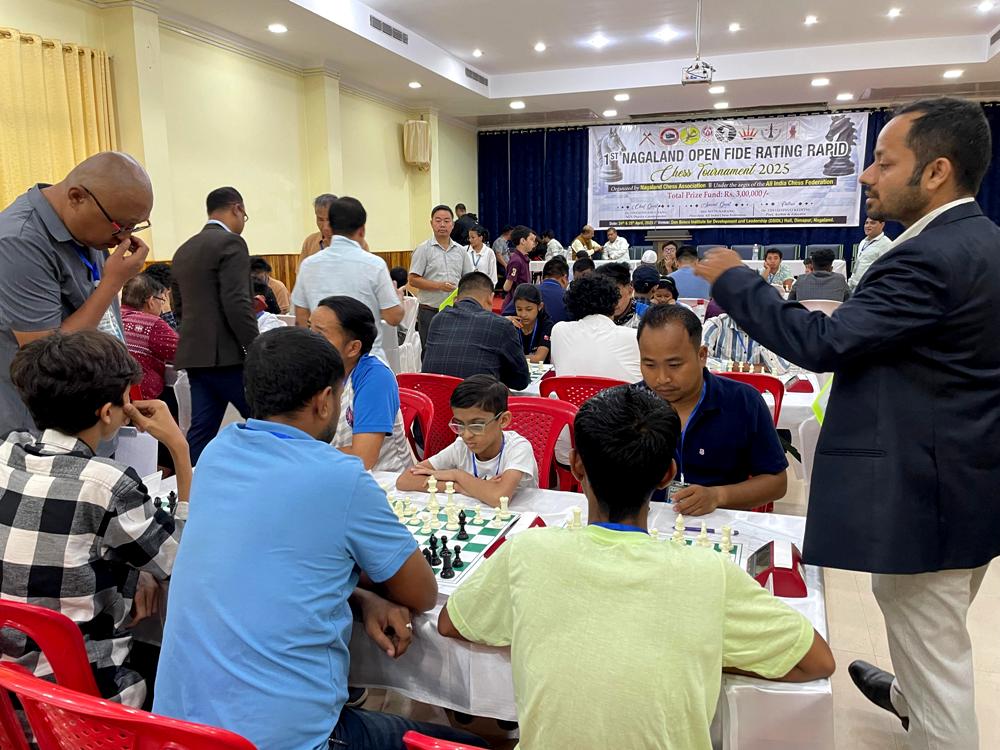 144 players compete in Nagaland Open FIDE Rating Rapid Chess Tournament